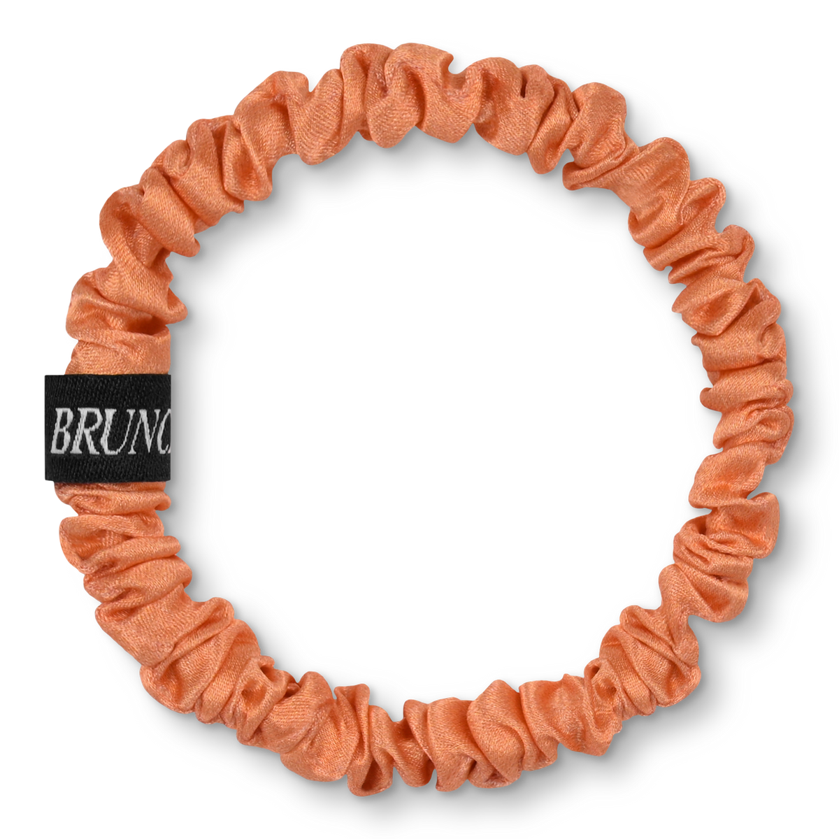 Hervorragender Halt beim Sport mit BRUNCHIES® Seiden Scrunchie in Orange "Lightorange"