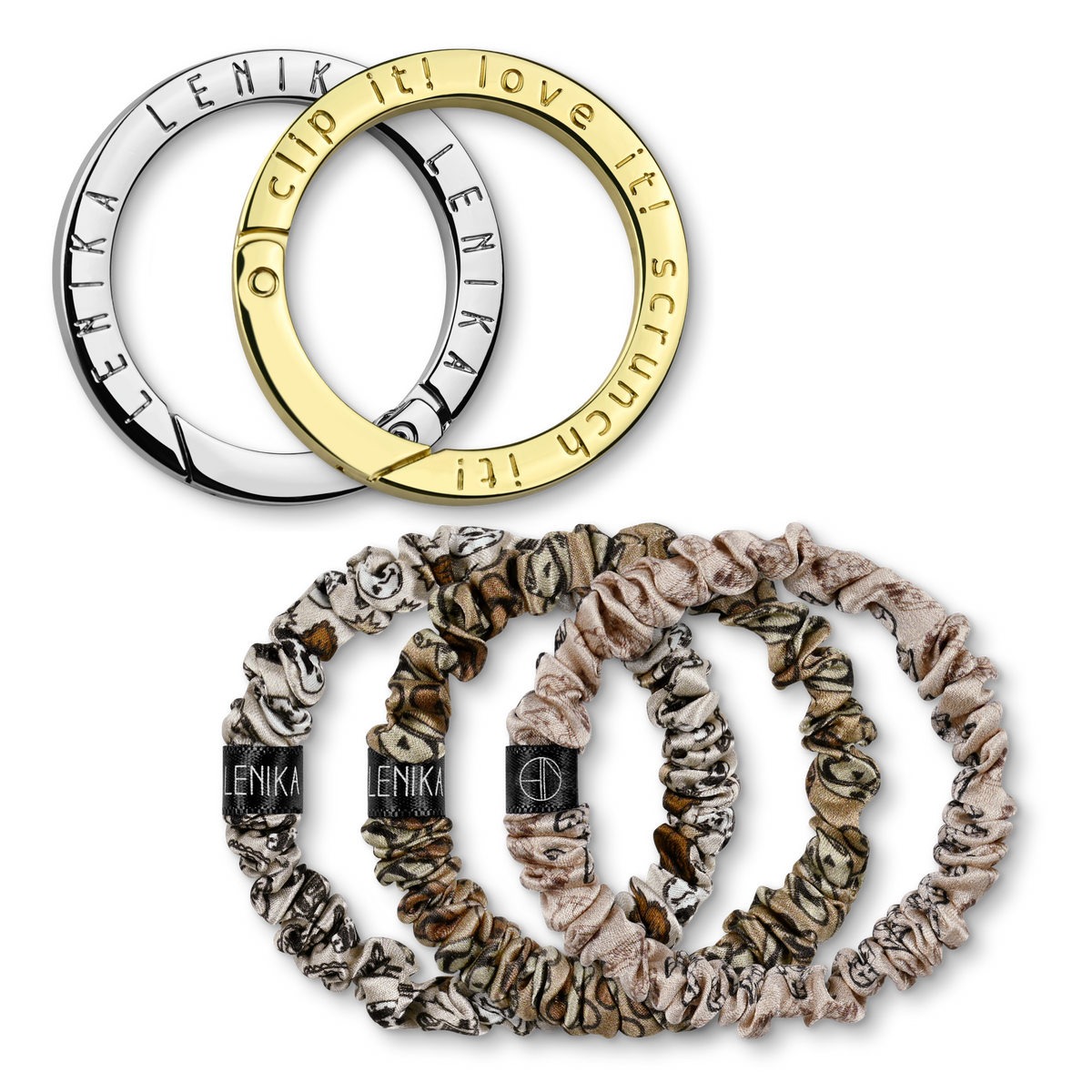 Scrunchie set consisting of your choice of edition & 1 choice of clip