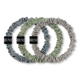 BRUNCHIES® "Racing Edition" Seiden Scrunchies 3er Set - mit kleinem feinen Karomuster angelehnt an Pascha Porsche Design