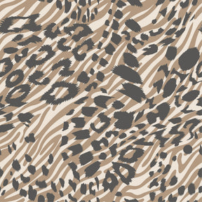 BRUNCHIES® "Leo II" Seiden Scrunchie - luxeriöses Haarband mit Leo & Zebra Print in erdigen Tönen