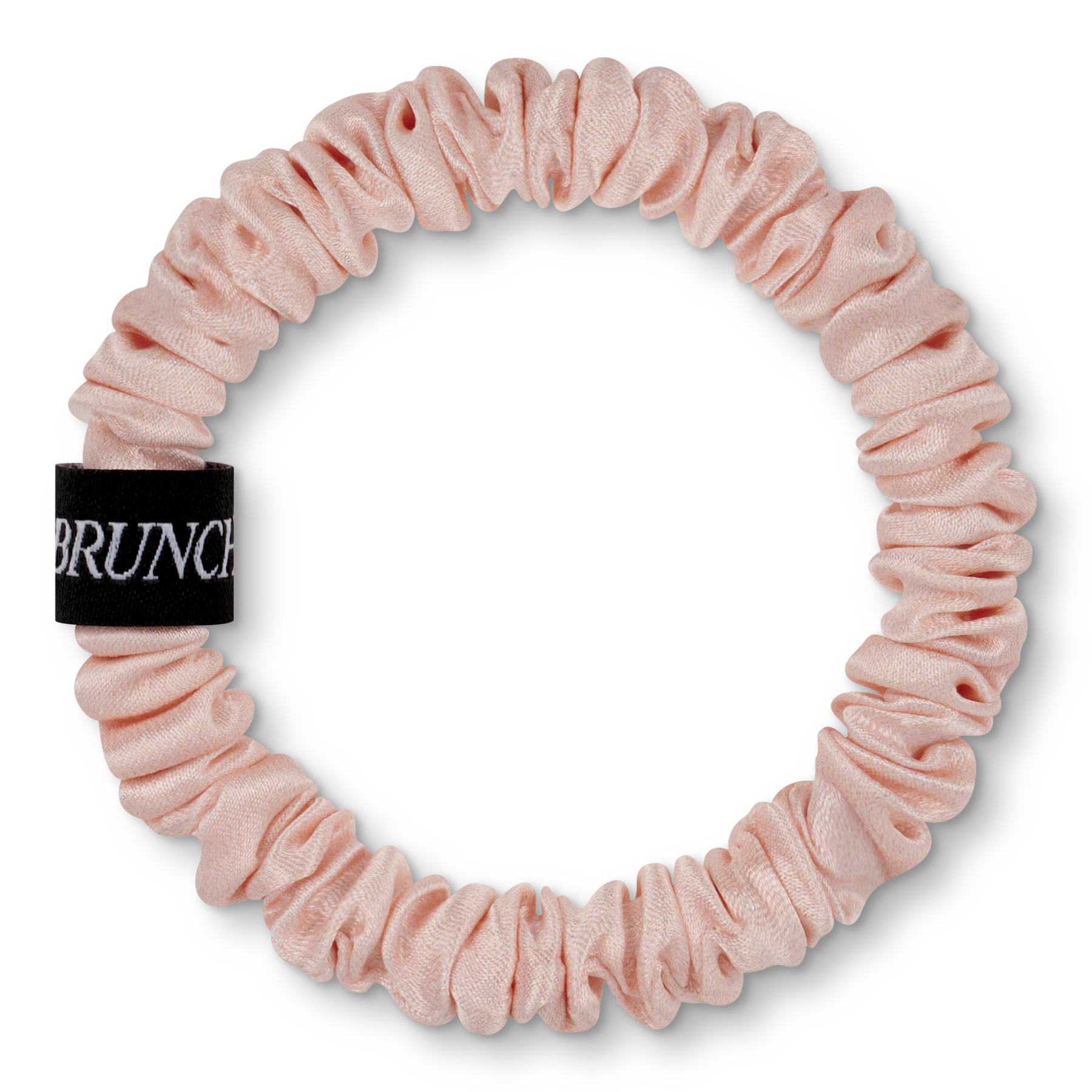 Zarter rosa farbener Brunchie mit Logo Batch von Brunchies. 