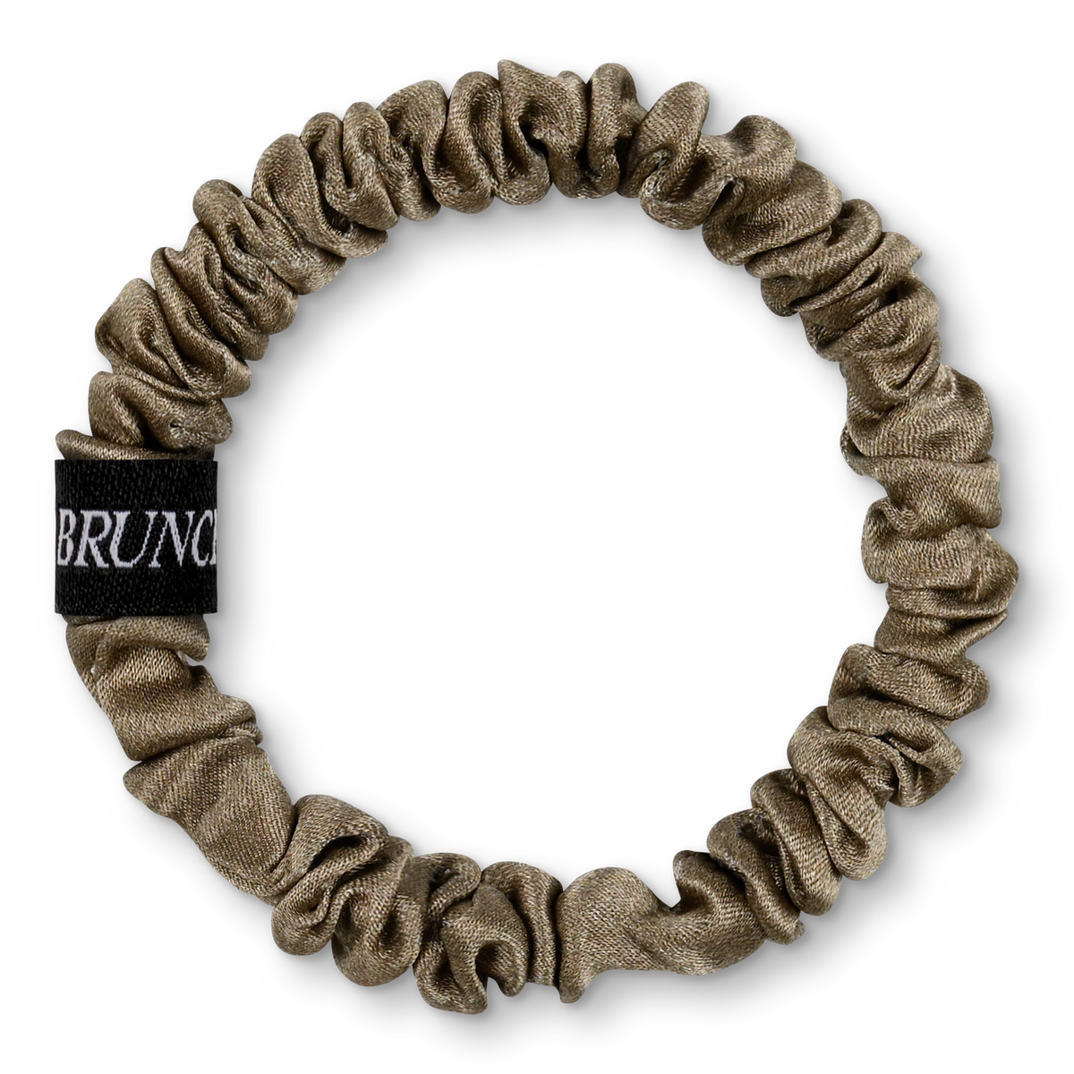 BRUNCHIES® "Snake Edition" Seiden Scrunchie Set aus 3 Haarbändern mitSchlangen Print für weiches Haar in erdigen grünen und braunen Tönen