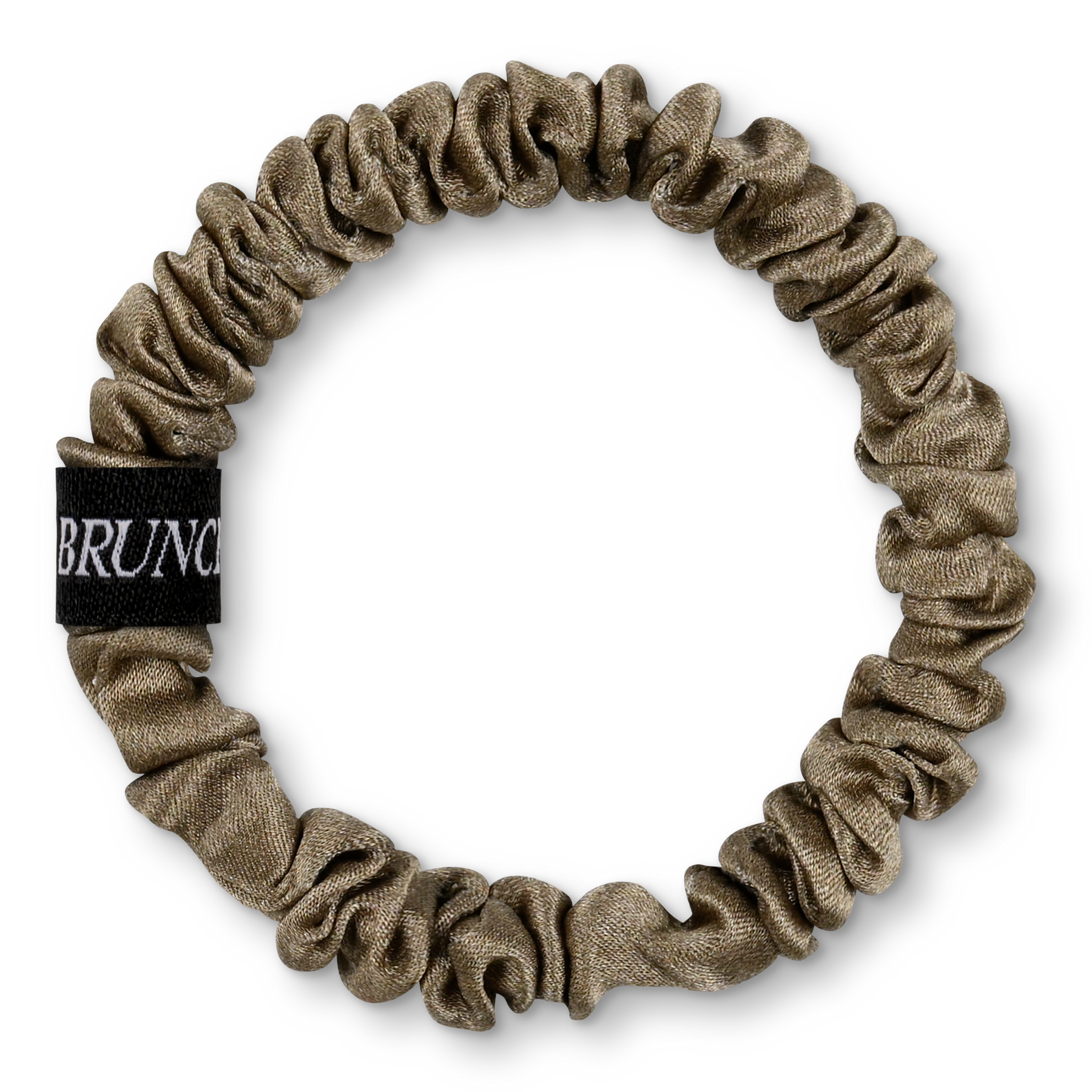 BRUNCHIES® "Snake Edition" Seiden Scrunchie Set aus 3 Haarbändern mitSchlangen Print für weiches Haar in erdigen grünen und braunen Tönen
