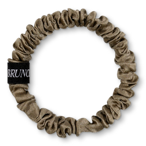BRUNCHIES® "Snake Edition" Seiden Scrunchie Set aus 3 Haarbändern mitSchlangen Print für weiches Haar in erdigen grünen und braunen Tönen