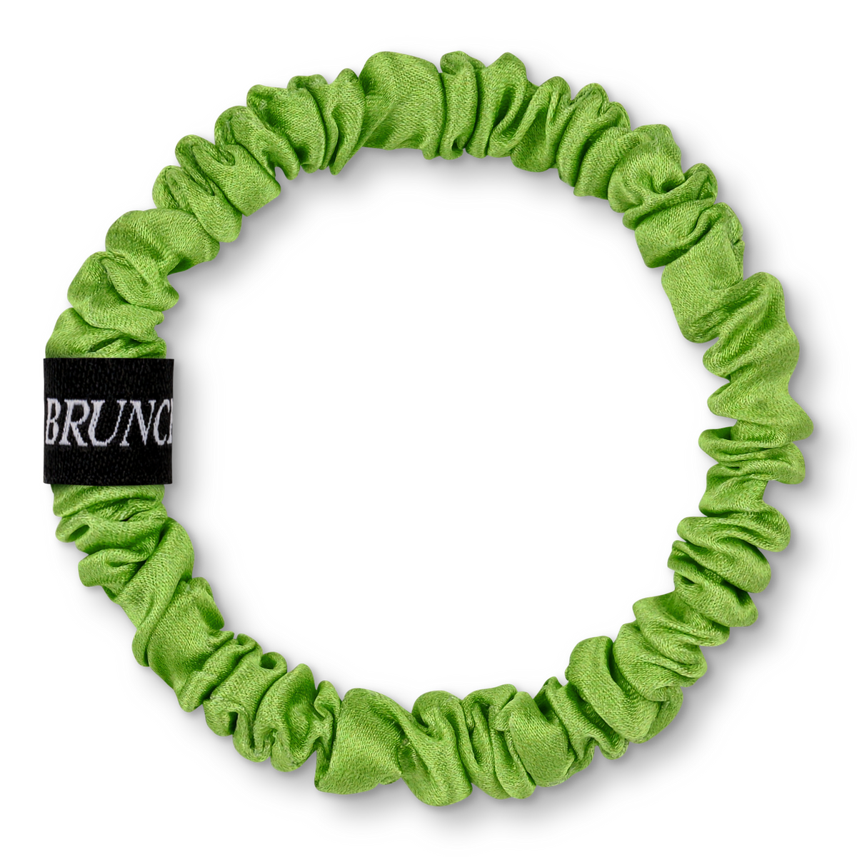 Silk scrunchie brunch made of mulberry silk "Matcha Latte"