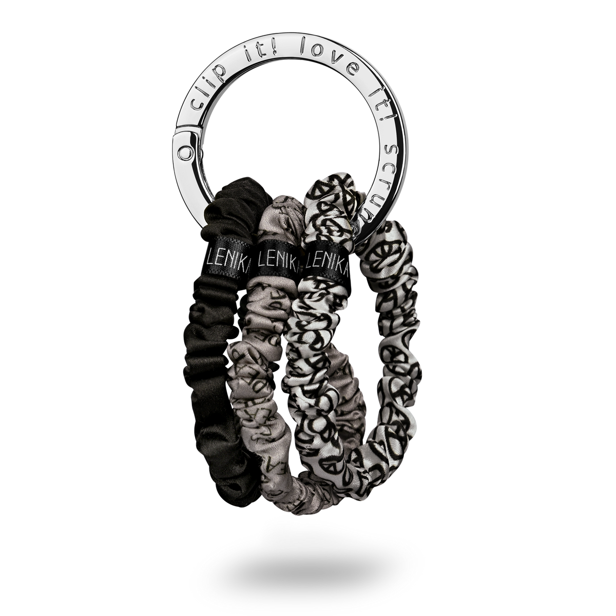 Scrunchie set consisting of your choice of edition &amp; 1 silver clip