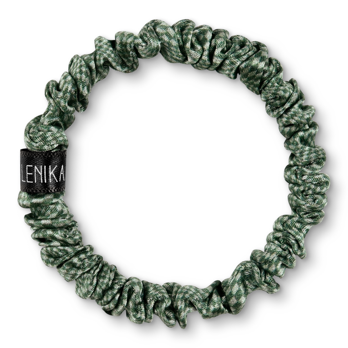 Brunchie for frizz-free hair made of pure silk "Racinggreen"