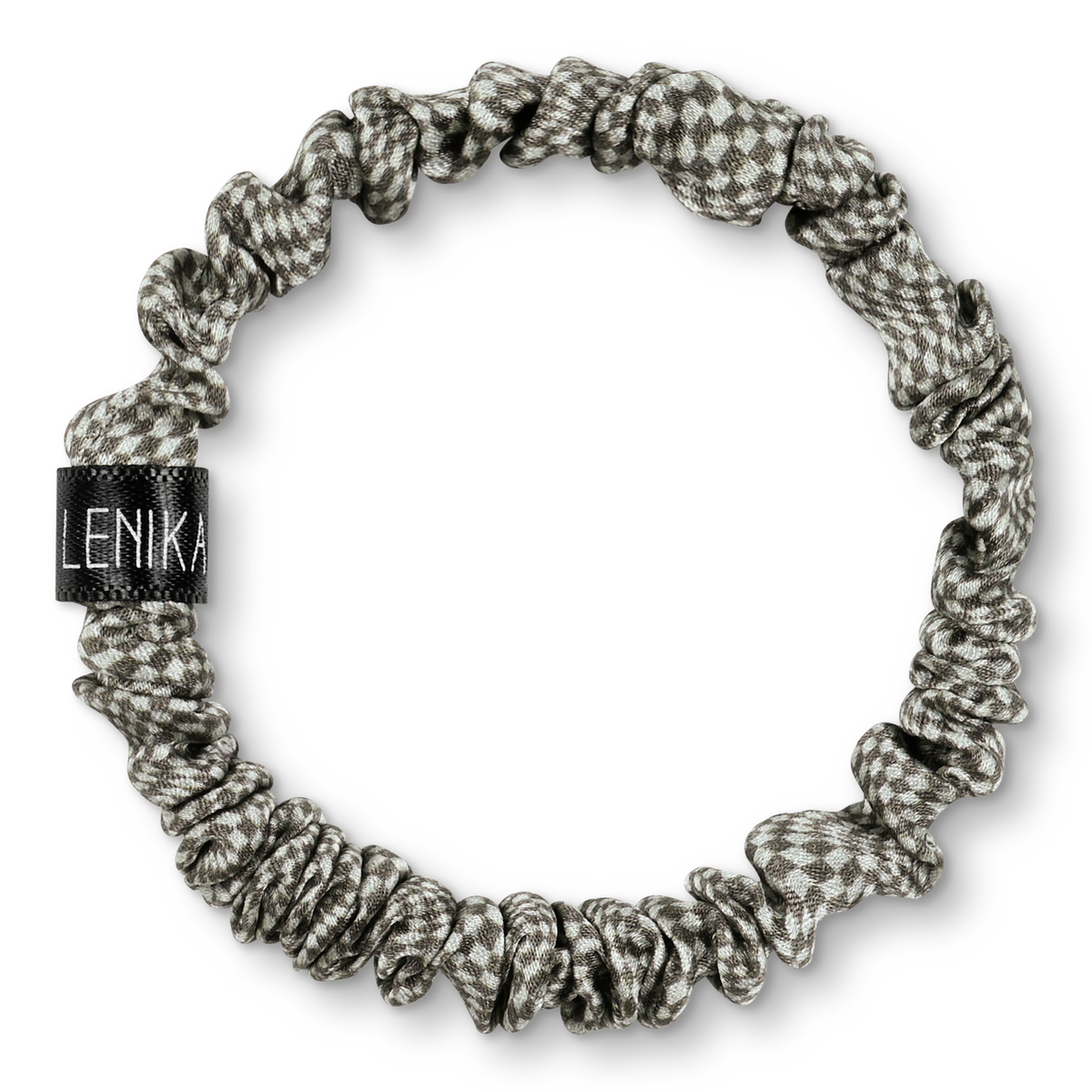 Brunchie made of mulberry silk against frizz "Racinggrey"