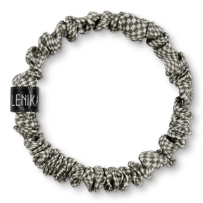 Brunchie made of mulberry silk against frizz "Racinggrey"