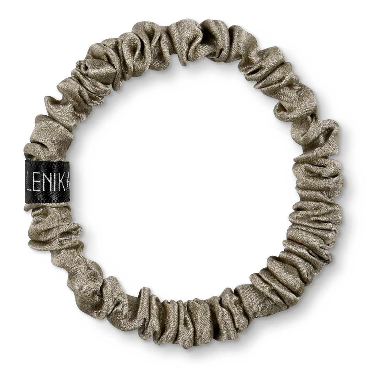 Brunchie made from mulberry silk to combat hair breakage "Pure Brown"