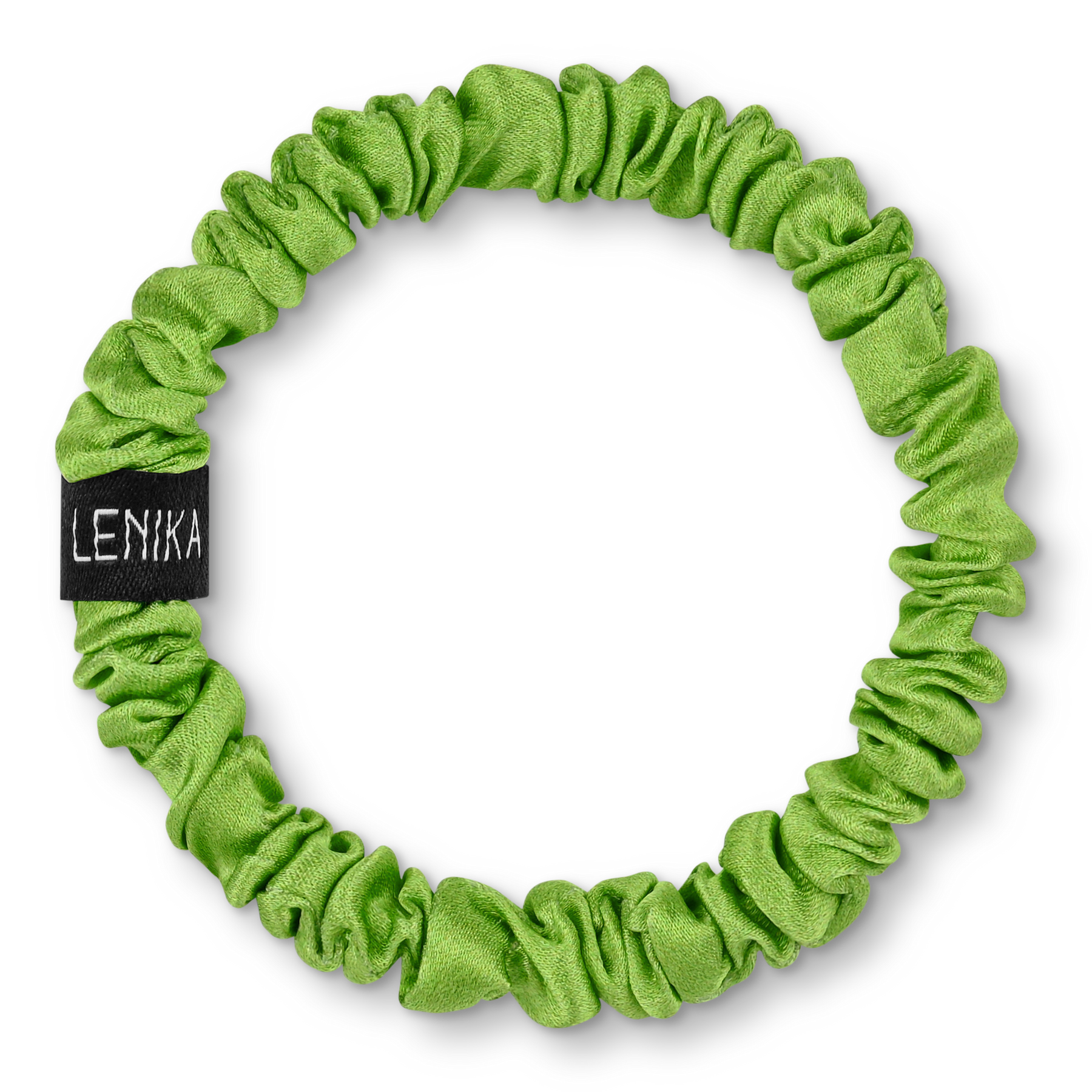 Silk scrunchie brunch made of mulberry silk "Matcha Latte"