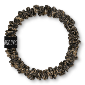 BRUNCHIES® "Leo II" Seiden Scrunchie - luxeriöses Haarband mit Leo & Zebra Print in erdigen Tönen