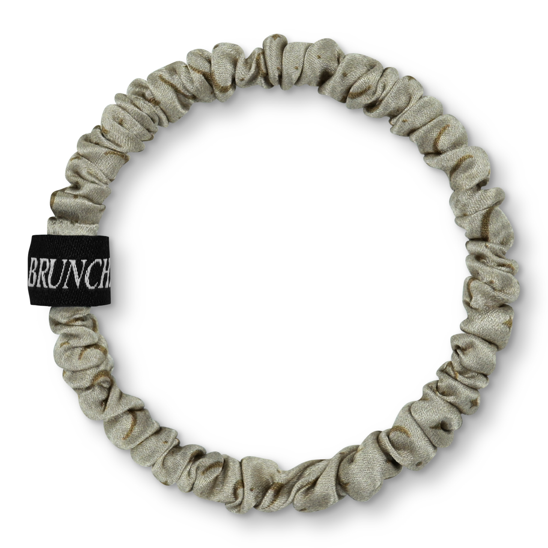 BRUNCHIES® "Earthmoon" Seiden Scrunchie mit Mond & Sternen in Brauntönen mit Mond und Sternen für wunderschöne Hairstyles