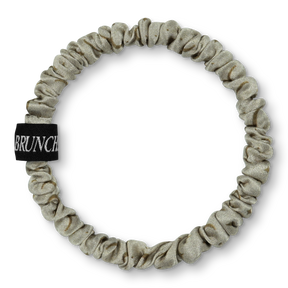 BRUNCHIES® "Earthmoon" Seiden Scrunchie mit Mond & Sternen in Brauntönen mit Mond und Sternen für wunderschöne Hairstyles