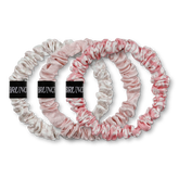 BRUNCHIES® "Bridal Edition" Seiden Scrunchies Set - 3 Stück - perfektes Haar-Accessoire in wunderschönen Rosa-Tönen