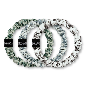 BRUNCHIES® "Fast Food Edition" Seiden Scrunchies - Fun Statement Armbänder aus 100% Maulbeerseide