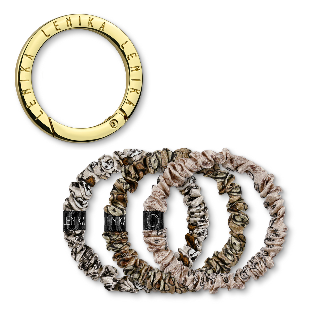 Scrunchie set consisting of your choice of edition &amp; 1 gold clip