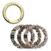 Scrunchie Set bestehend aus Wunsch-Edition & 1 Clip in Gold