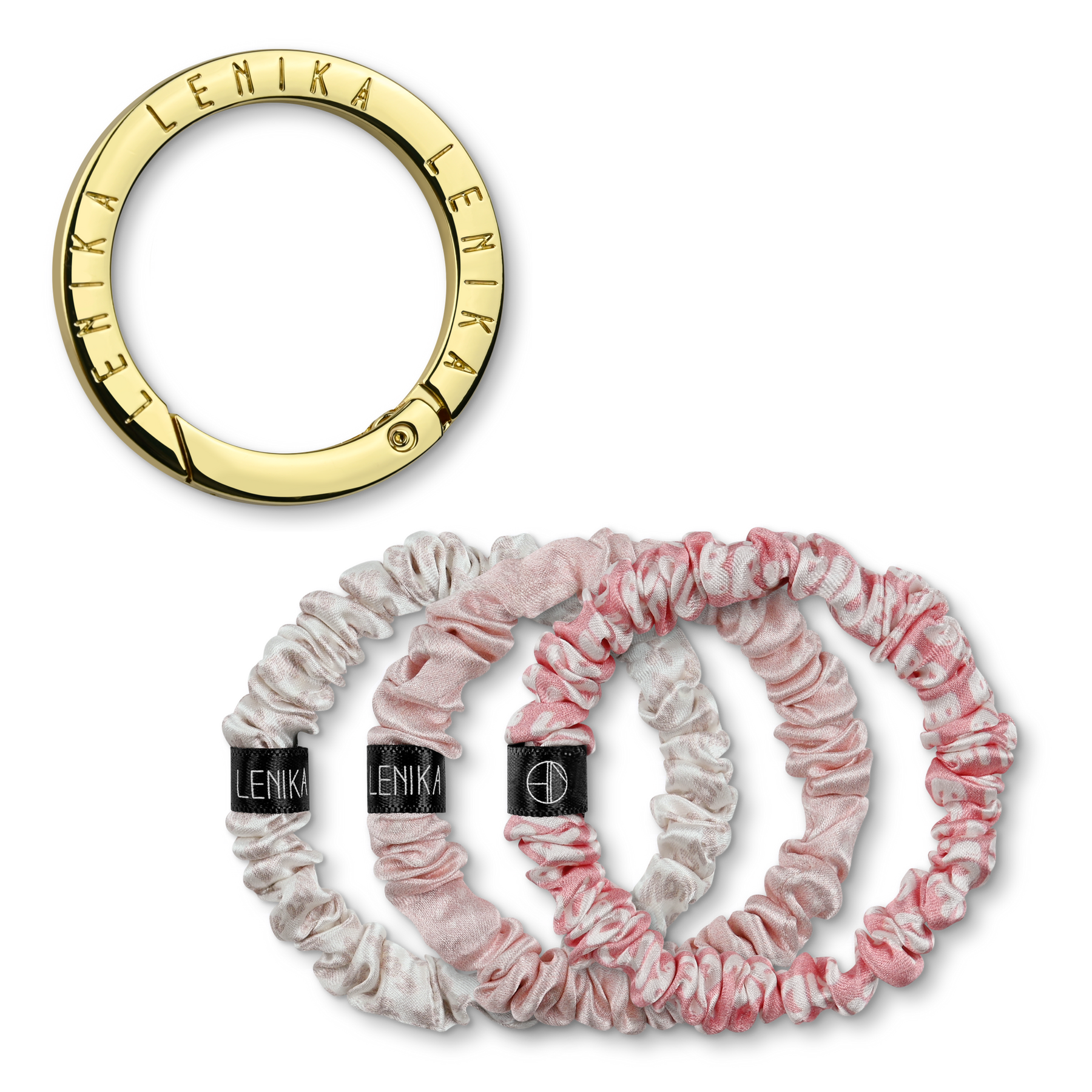 Scrunchie Set bestehend aus Wunsch-Edition & 1 Clip in Gold