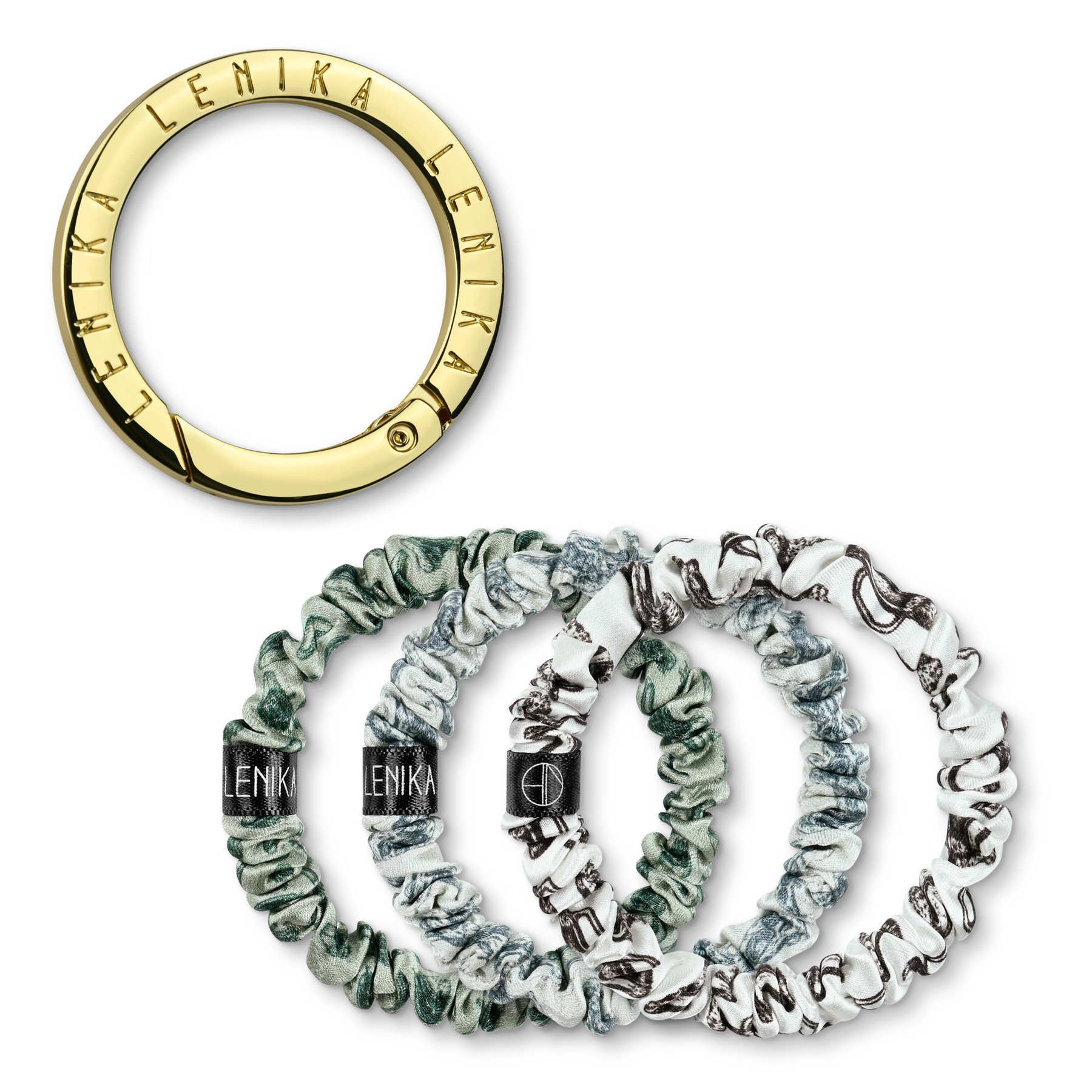 Scrunchie Set bestehend aus Wunsch-Edition & 1 Clip in Gold