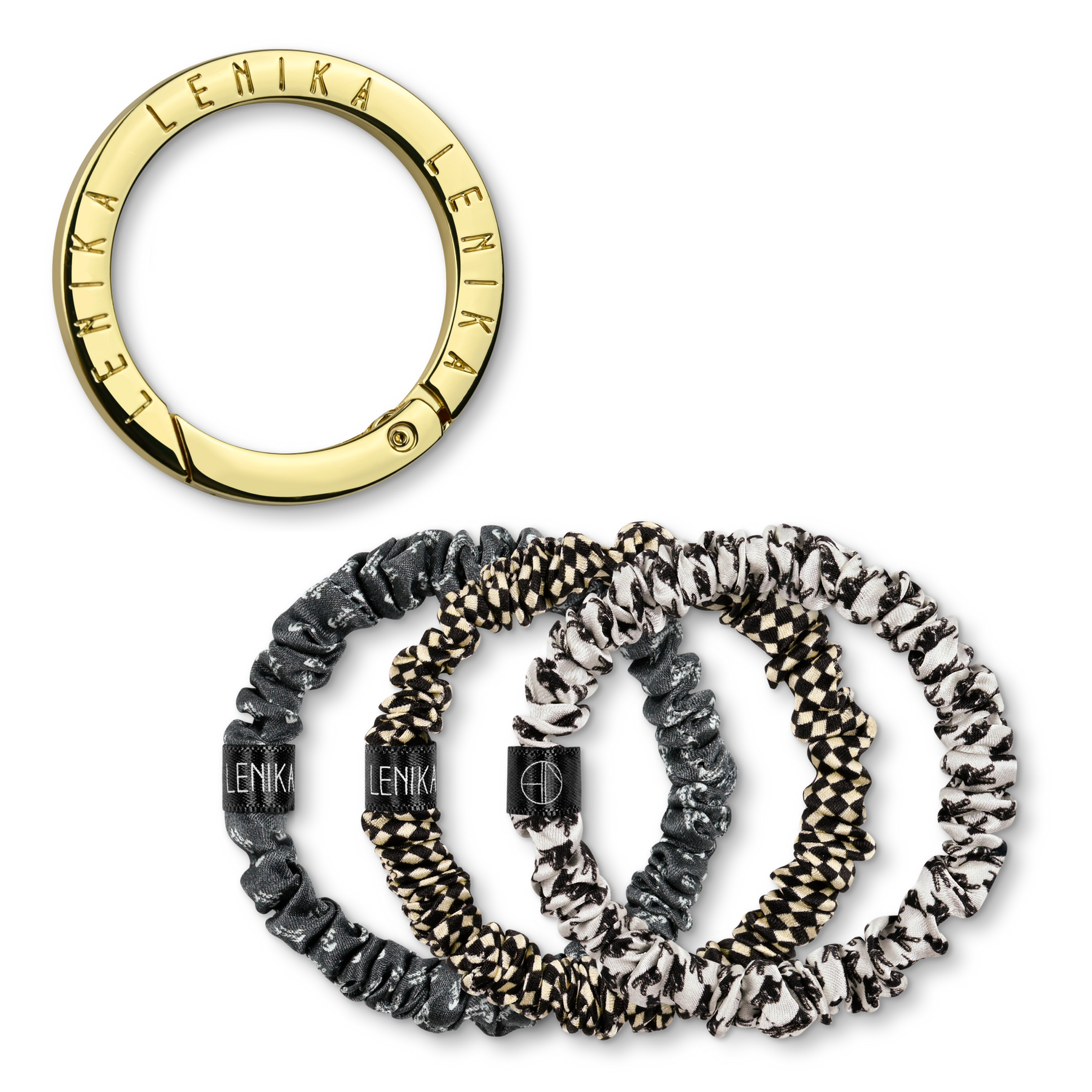 Scrunchie Set bestehend aus Wunsch-Edition & 1 Clip in Gold