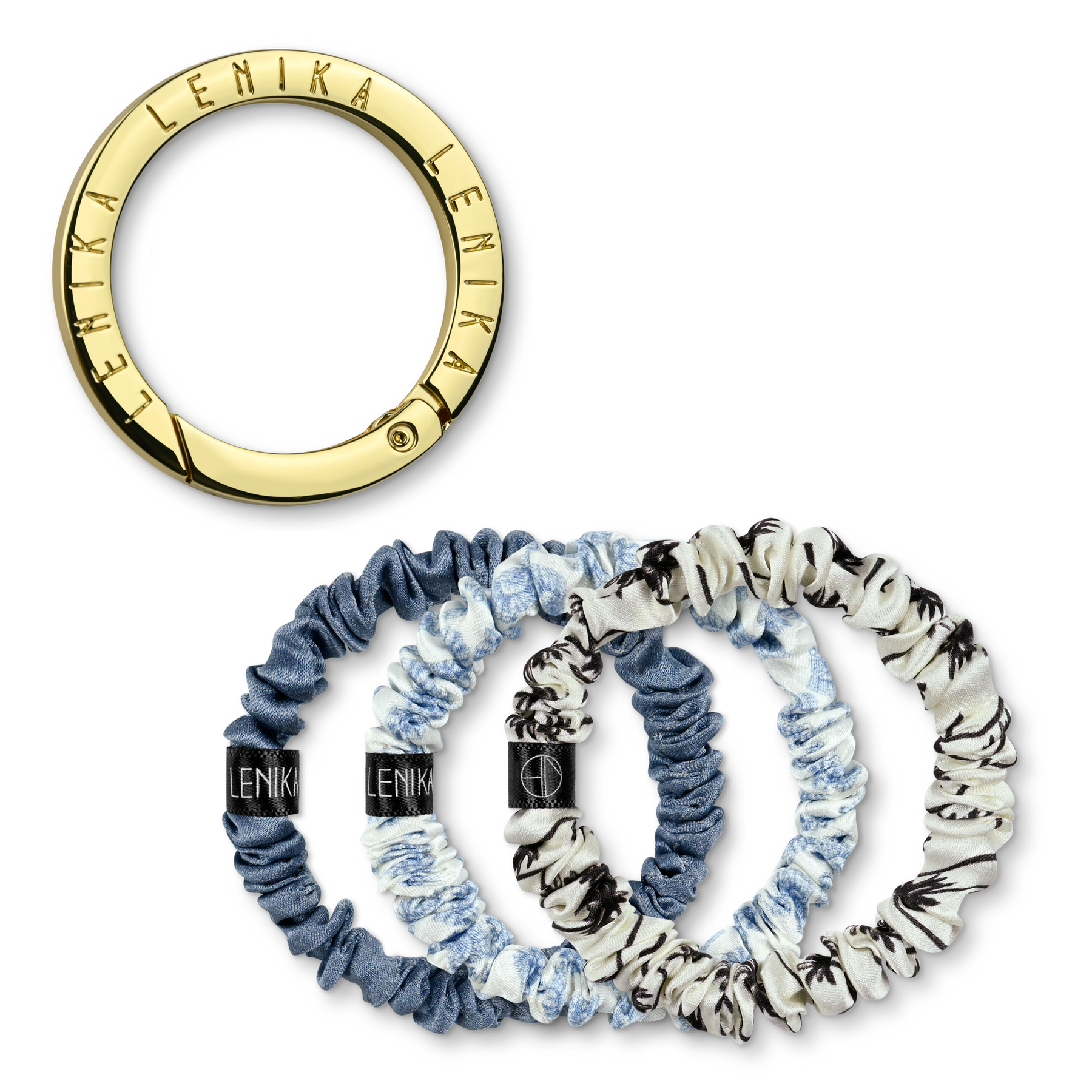 Scrunchie Set bestehend aus Wunsch-Edition & 1 Clip in Gold