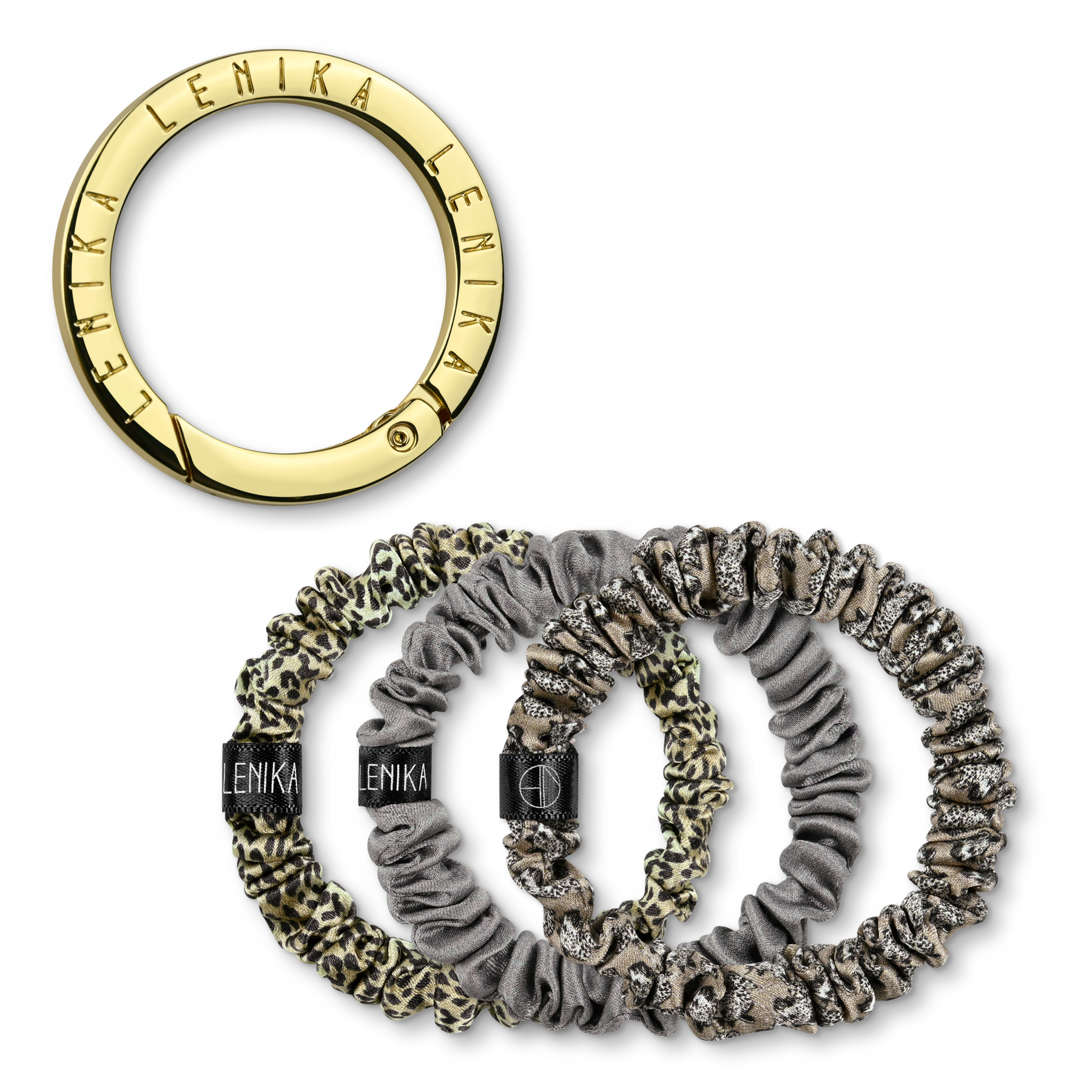 Scrunchie Set bestehend aus Wunsch-Edition & 1 Clip in Gold