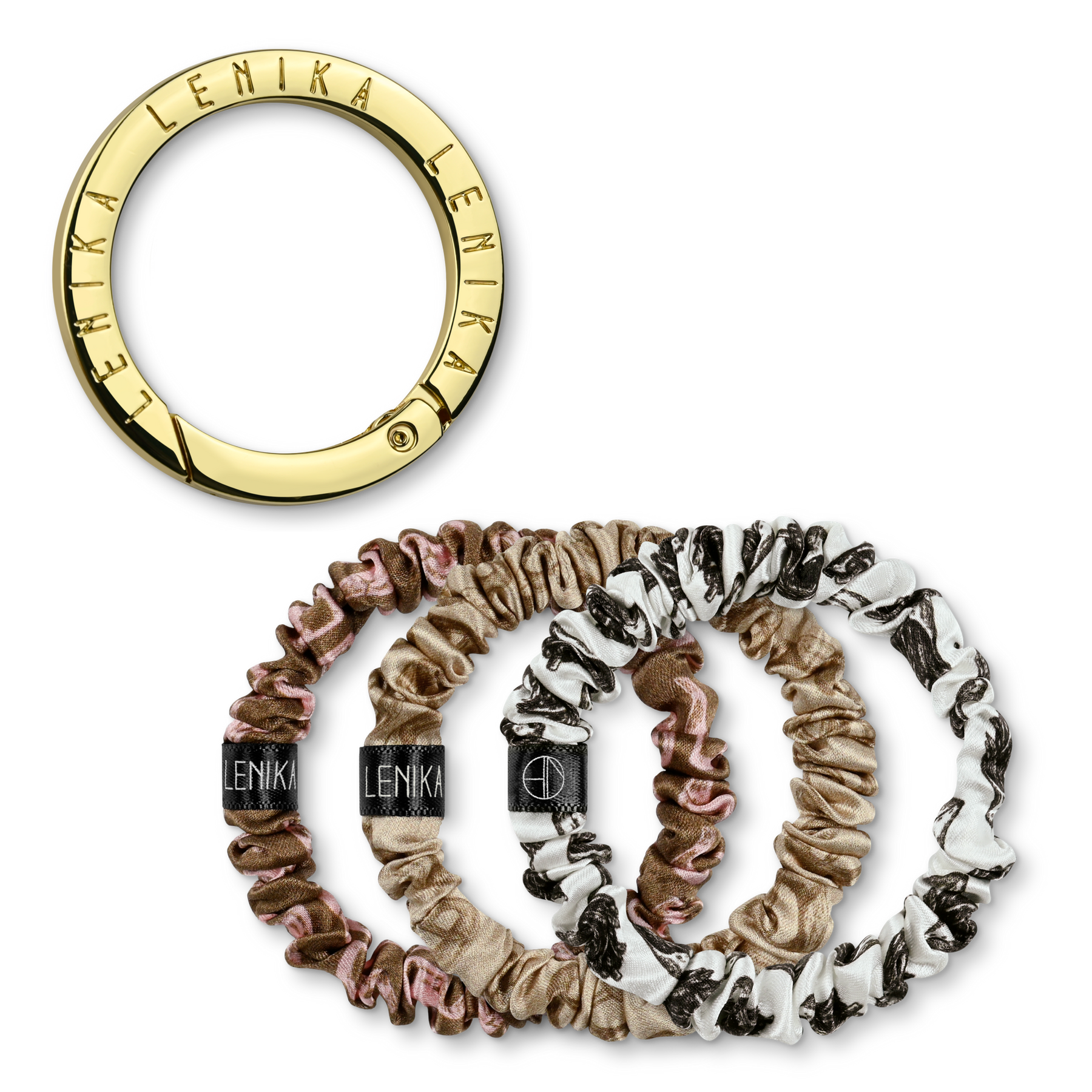 Scrunchie Set bestehend aus Wunsch-Edition & 1 Clip in Gold