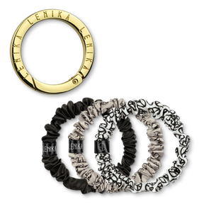 Scrunchie Set bestehend aus Wunsch-Edition & 1 Clip in Gold