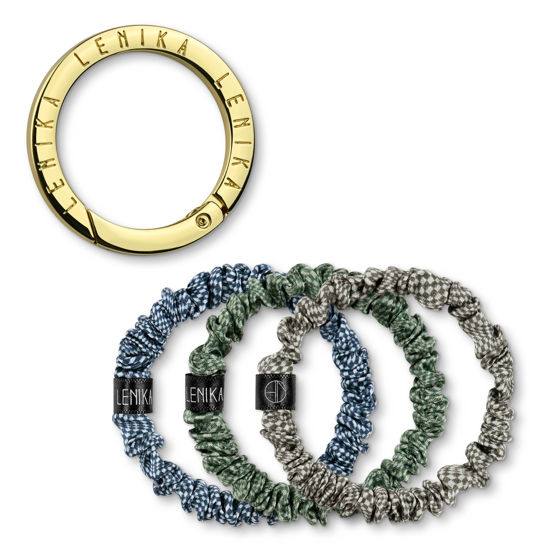 Scrunchie Set bestehend aus Wunsch-Edition & 1 Clip in Gold