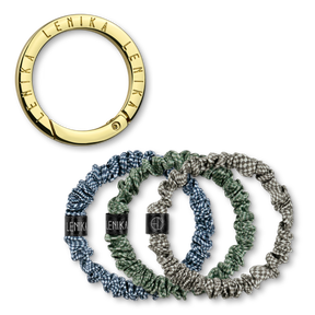 Scrunchie Set bestehend aus Wunsch-Edition & 1 Clip in Gold