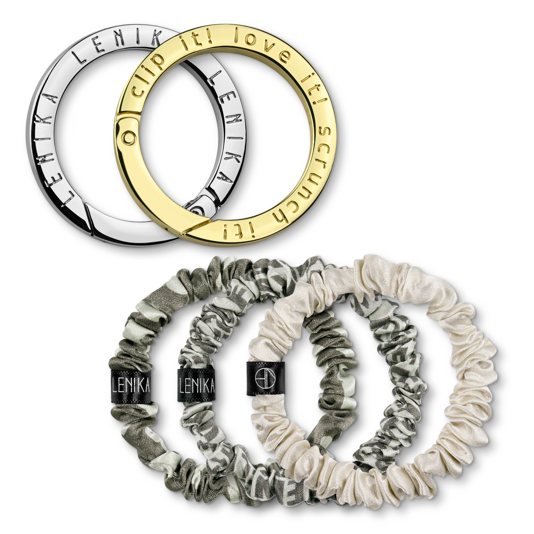 Scrunchie set consisting of your choice of edition &amp; 1 choice of clip