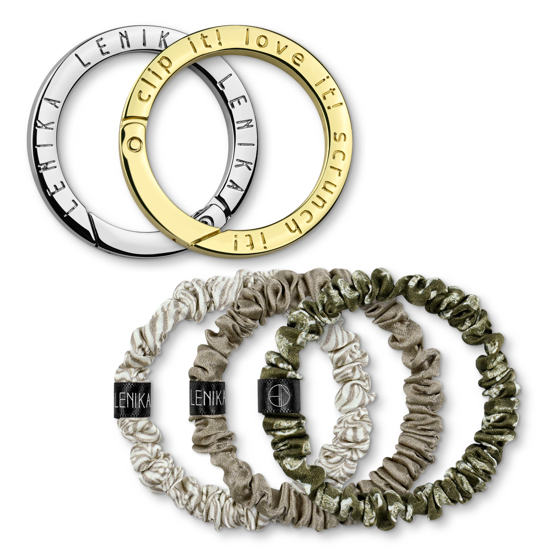 Scrunchie set consisting of your choice of edition &amp; 1 choice of clip