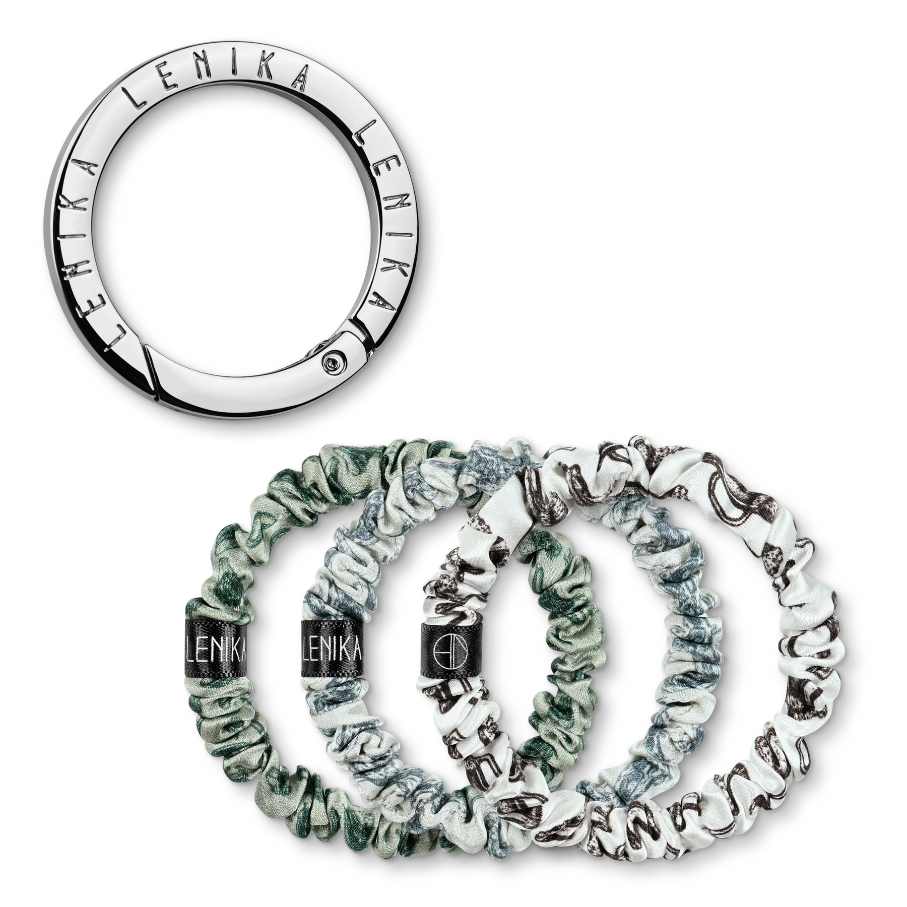 Scrunchie set consisting of your choice of edition &amp; 1 silver clip