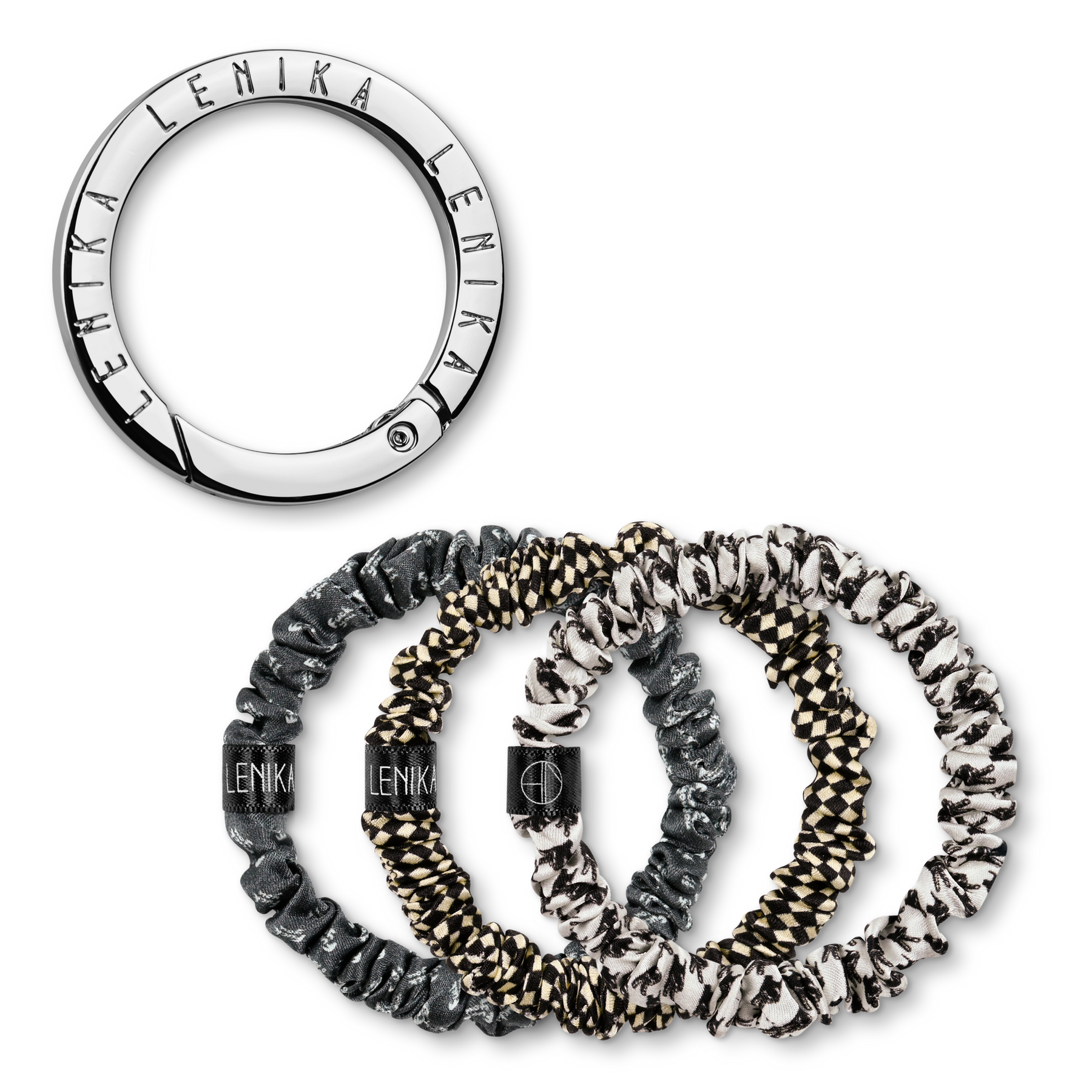 Scrunchie set consisting of your choice of edition &amp; 1 silver clip