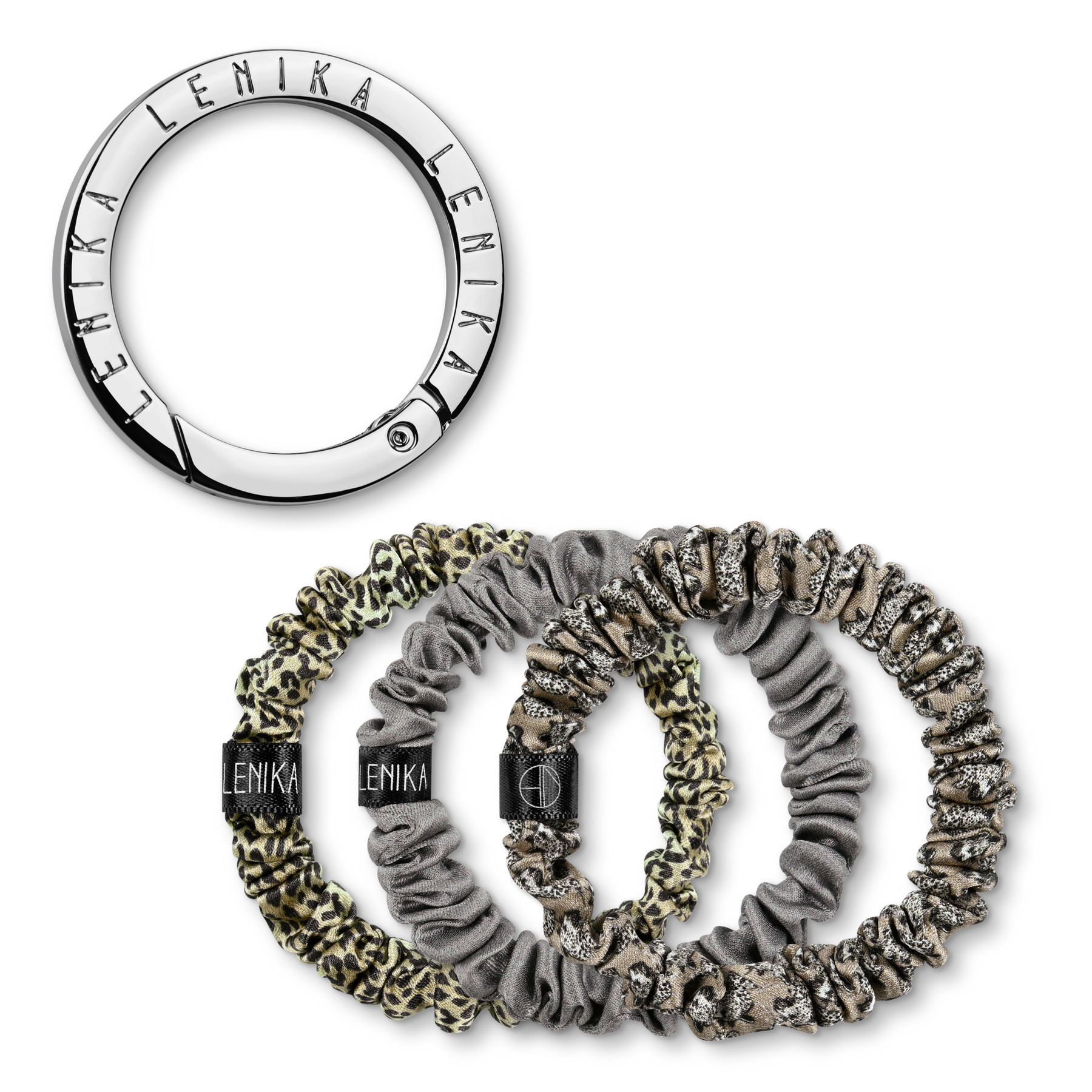 Scrunchie set consisting of your choice of edition &amp; 1 silver clip