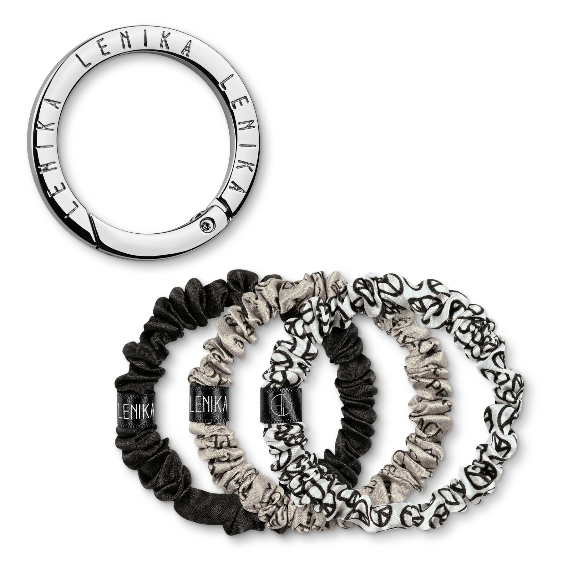 Scrunchie set consisting of your choice of edition &amp; 1 silver clip