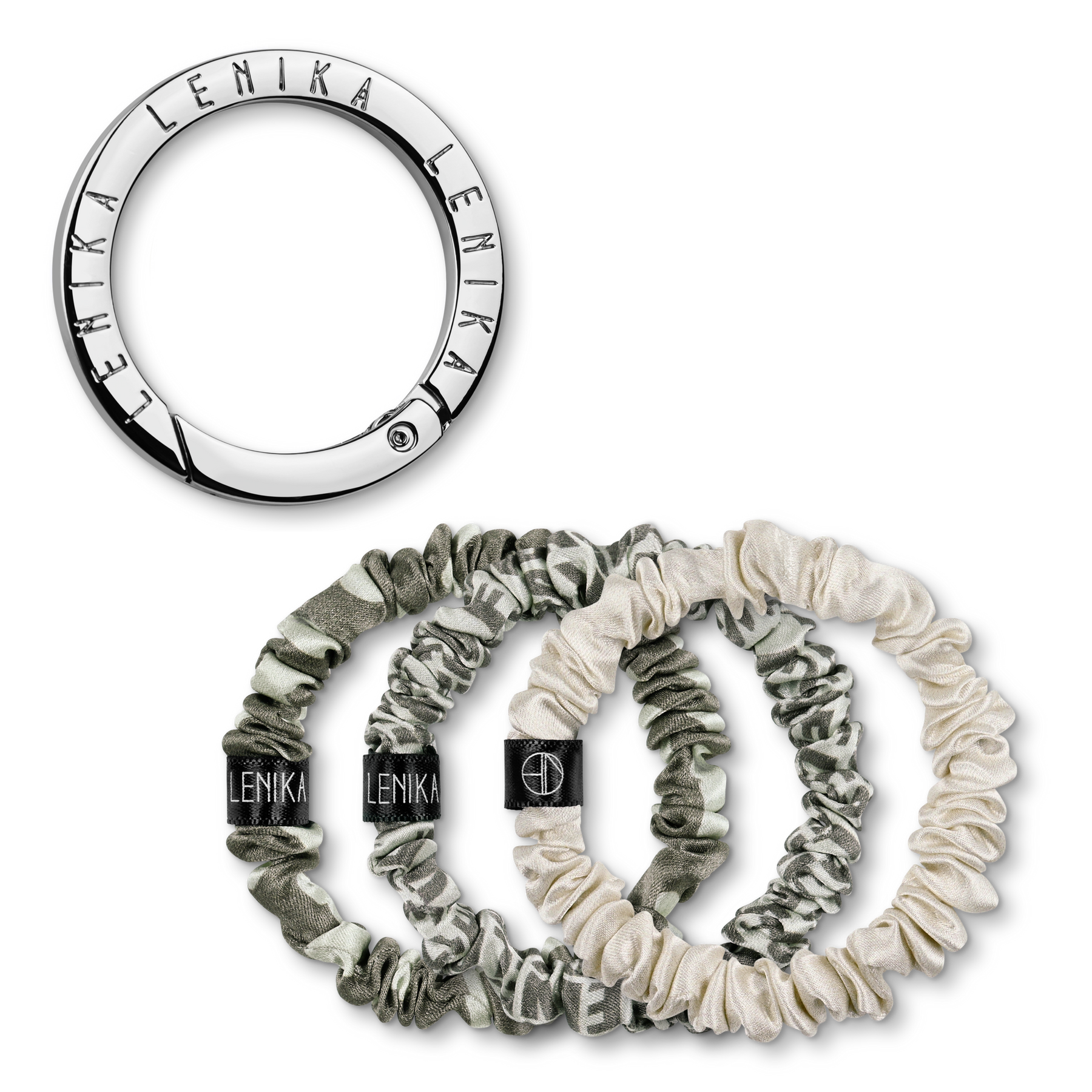 Scrunchie set consisting of your choice of edition &amp; 1 silver clip