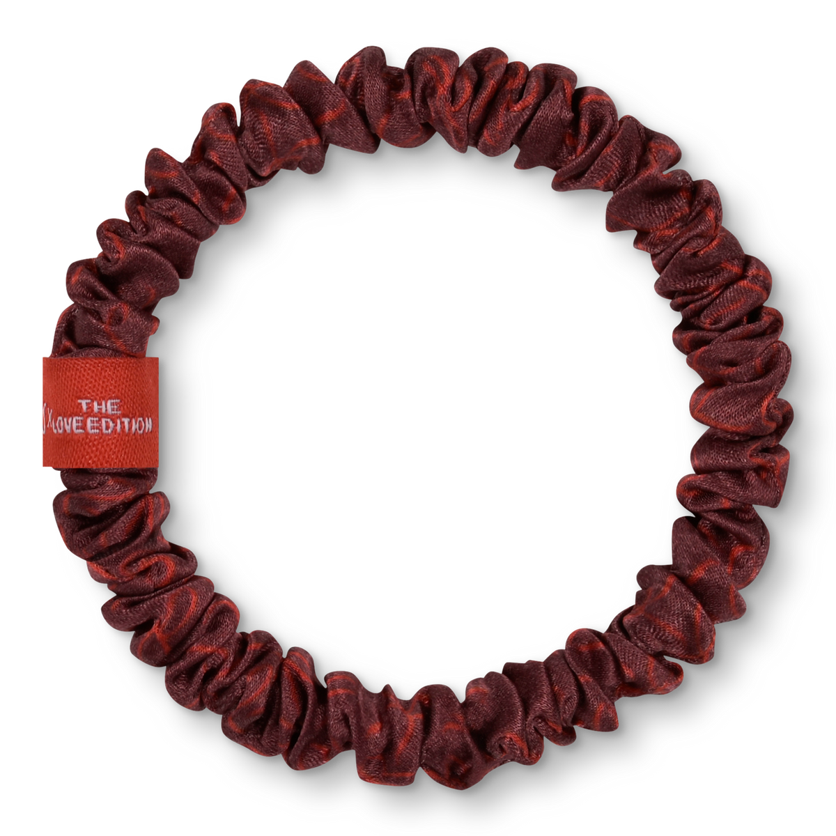 Co-Creation Brunchies® x THE LOVE EDITION "Bordeaux Bow" – limitierter Seiden Scrunchie für Fashion Lovers