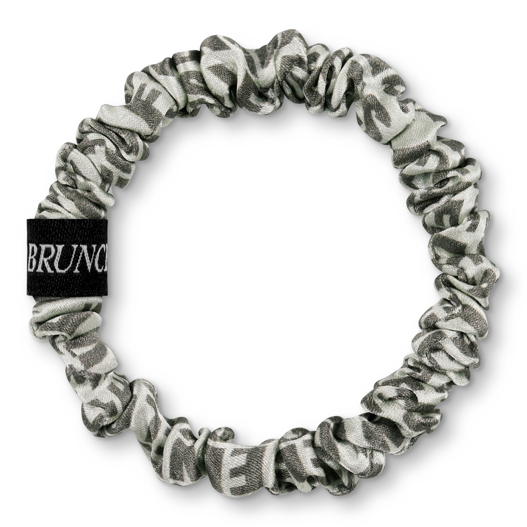 BRUNCHIES® "Selflove Edition" Seiden Scrunchies Set aus 3 Haargummis aus feinster Maulbeerseide für Selbstbewusstsein, Selbstliebe und als Geschenk für die Liebsten in Grau und Weiß