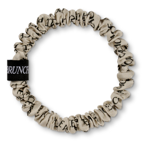 Beige-gold farbiger Seiden Brunchie.