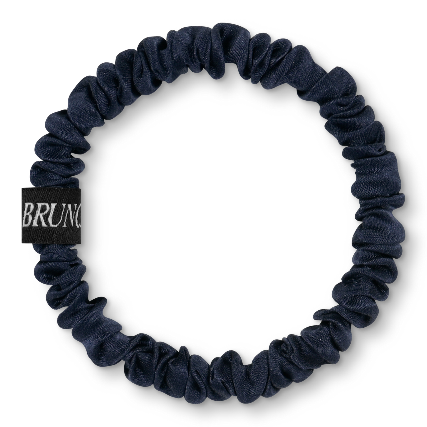 BRUNCHIES® "Midnight" Seiden Scrunchie - elegantes Nachtblau für einen perfekten Abendlook und gesund Haare