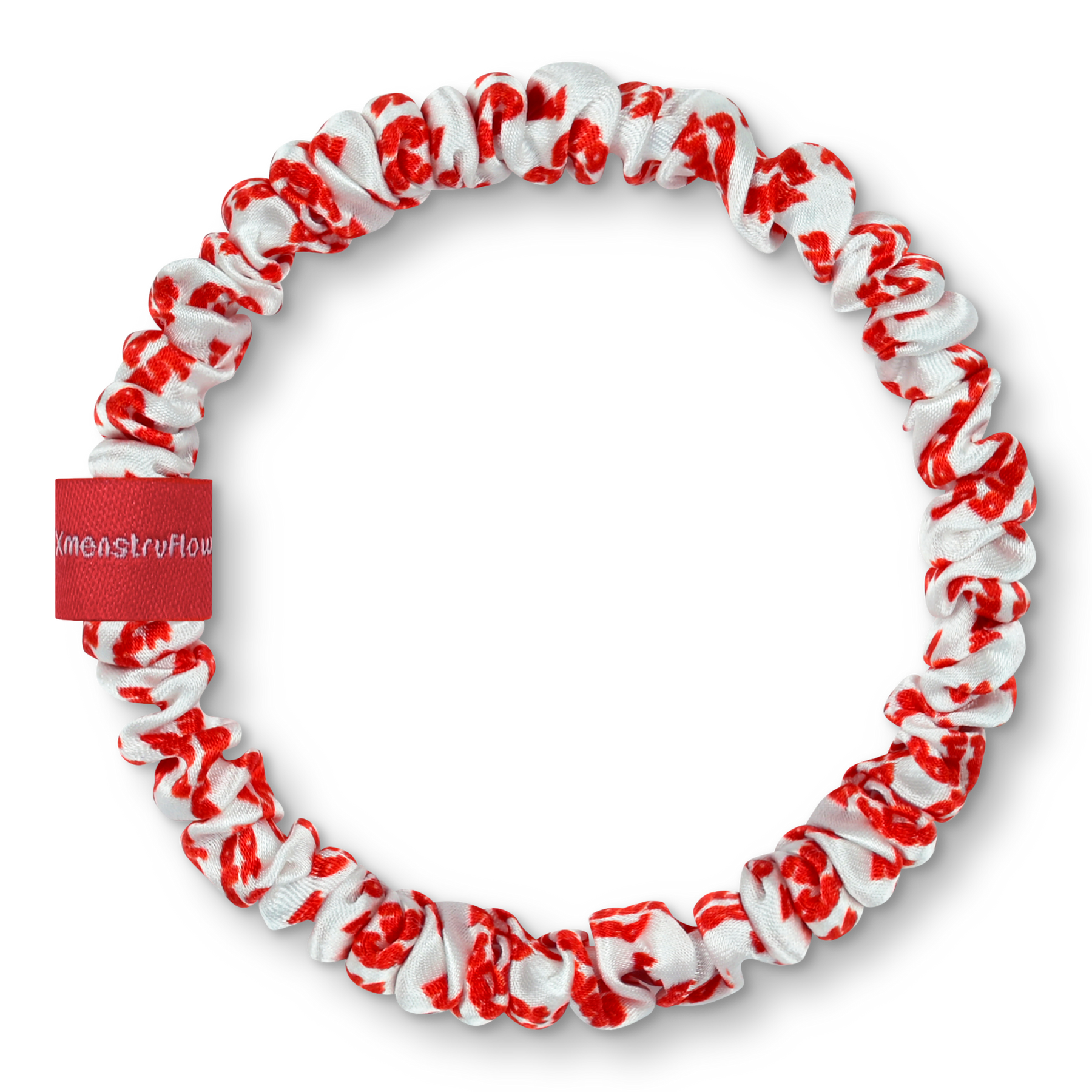 RUNCHIES® x menstruflow Hot Girls Bleed Seiden Scrunchie aus 100 % OEKO-TEX® STANDARD 100 zertifizierter Maulbeerseide.