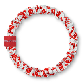 RUNCHIES® x menstruflow Hot Girls Bleed Seiden Scrunchie aus 100 % OEKO-TEX® STANDARD 100 zertifizierter Maulbeerseide.