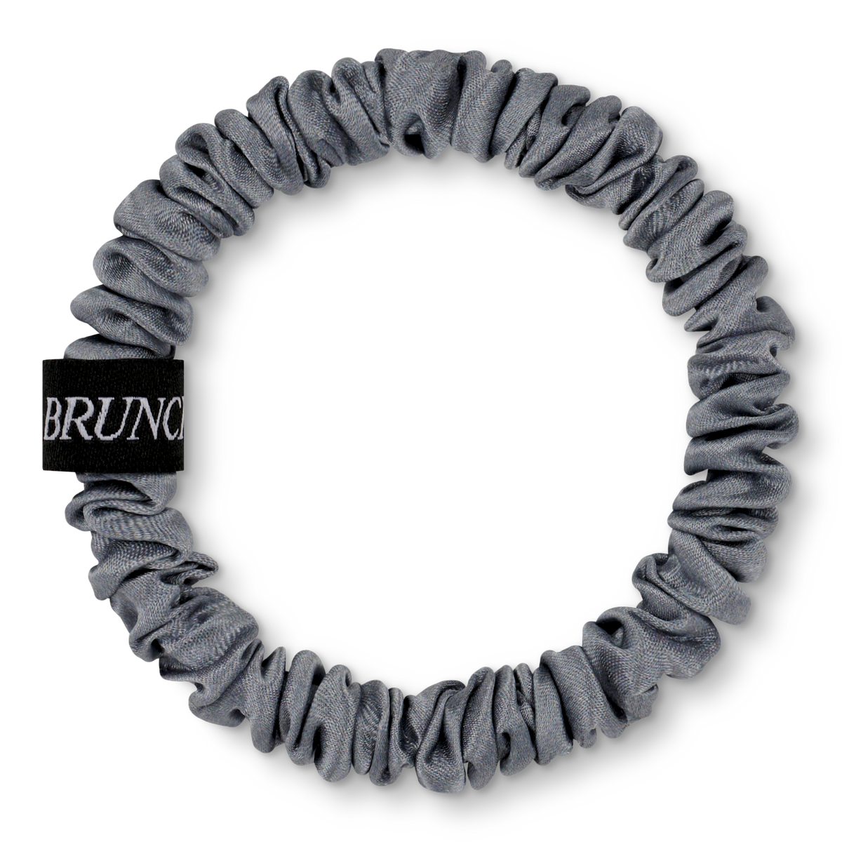 BRUNCHIES® Warm Grey Fog Seiden Haargummi aus 100 % Mulberry-Seide in warmem Grau